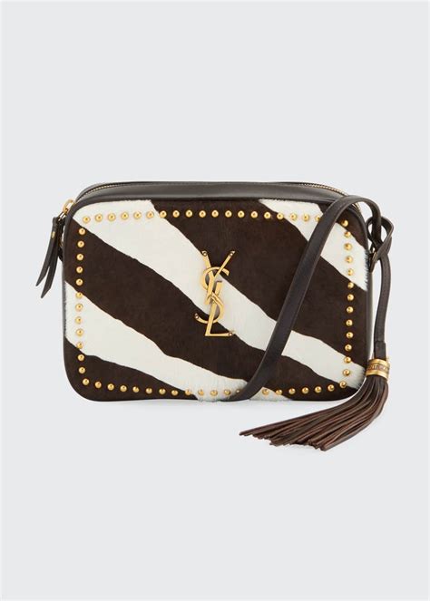 Saint Laurent Lou Medium YSL Monogram Studded Zebra 